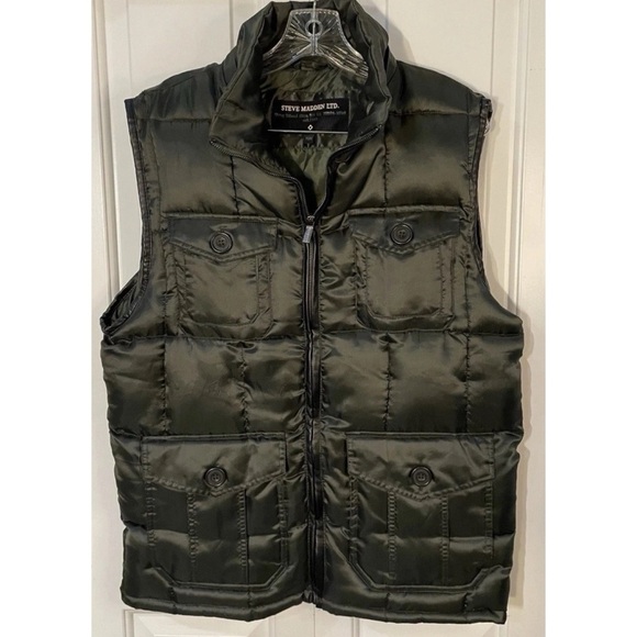 Steve Madden Jackets & Blazers - Steve Madden Womens Size Medium Sleeveless Puffer Vest Dark Olive Green